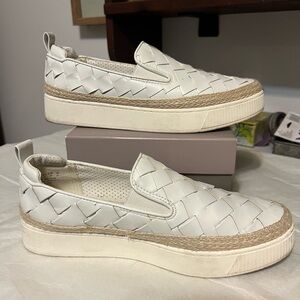 Franco Sarto White Woven Slip-On Espadrille Sneakers